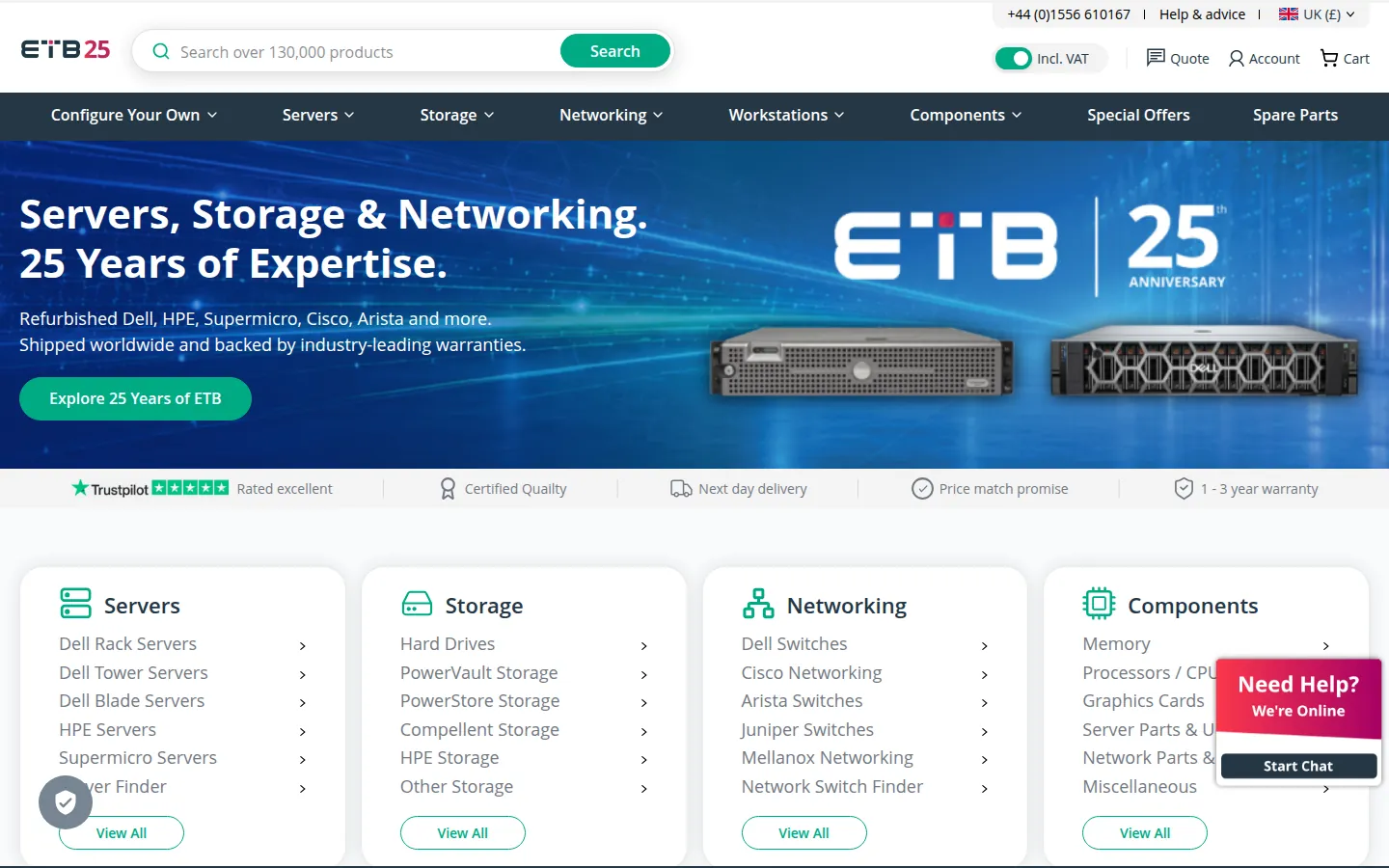 ETB Technologies store, desktop