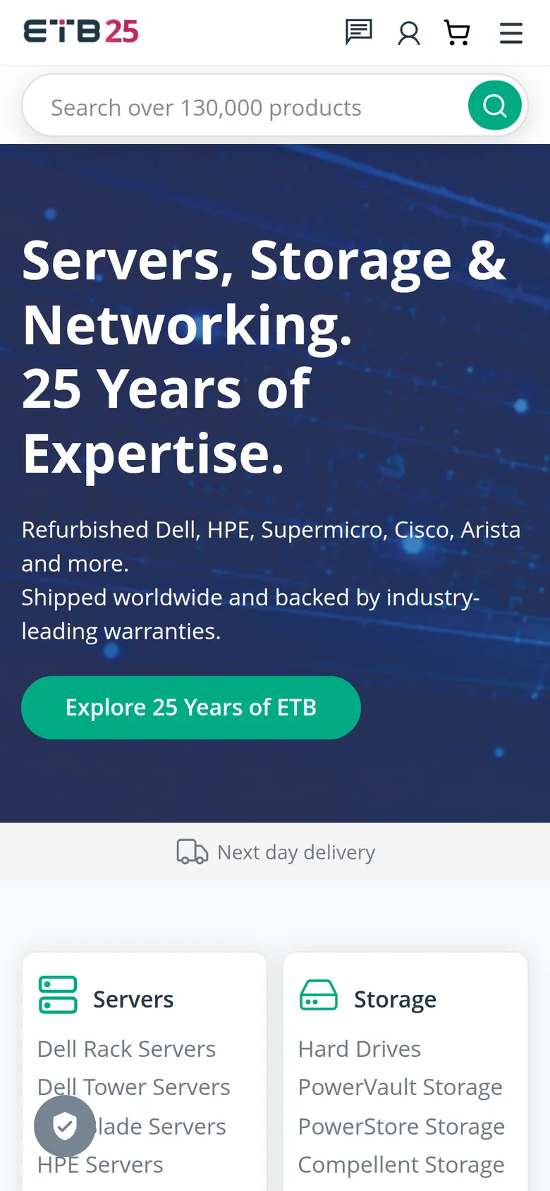 ETB Technologies store, mobile